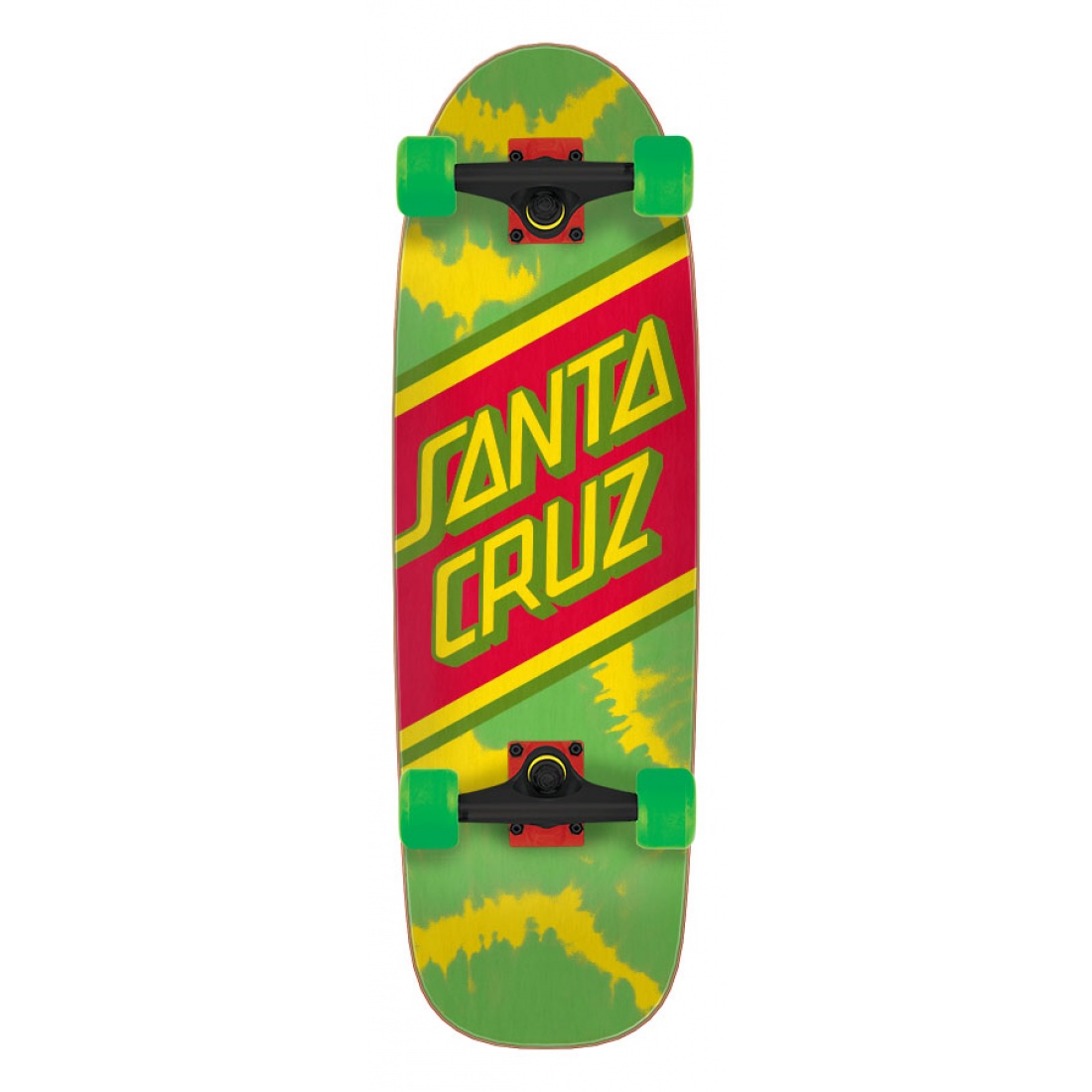 Rasta Tie Dye 8.79in x 29.05in Street Cruzer Santa Cruz