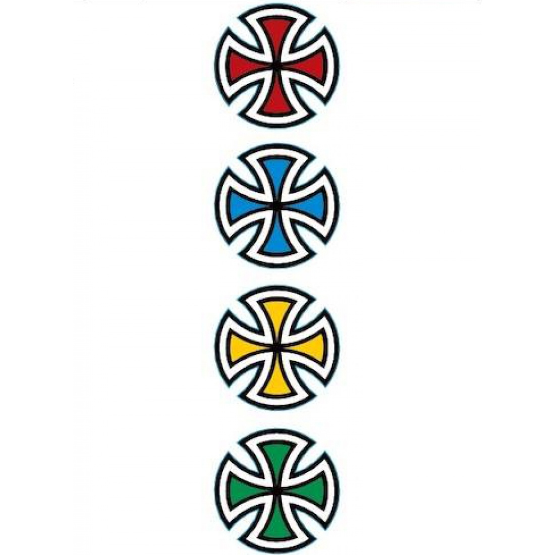 IND-Cut Cross Decal 4 in 4 in Vinyl  Assorted Color 