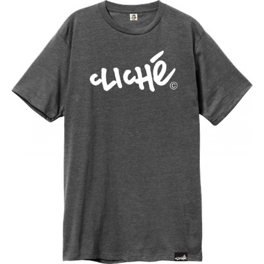 CLE-Handwritten Classic Charcoal Heather White Tee