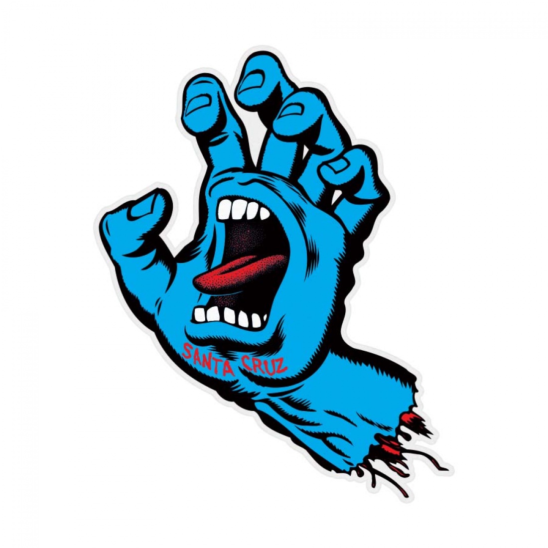SantaCruz - Screaming Hand Mylar Sticker Blue 7.9 in x 10 in Each Unisex  Mylar