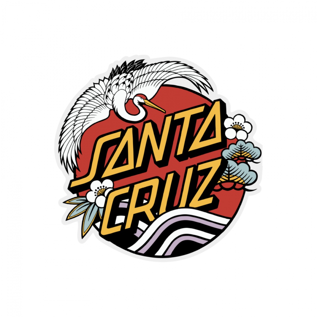 SantaCruz - Crane Dot Mylar Sticker Multi 4 in x 4 in PK/25 Unisex  Clear Mylar