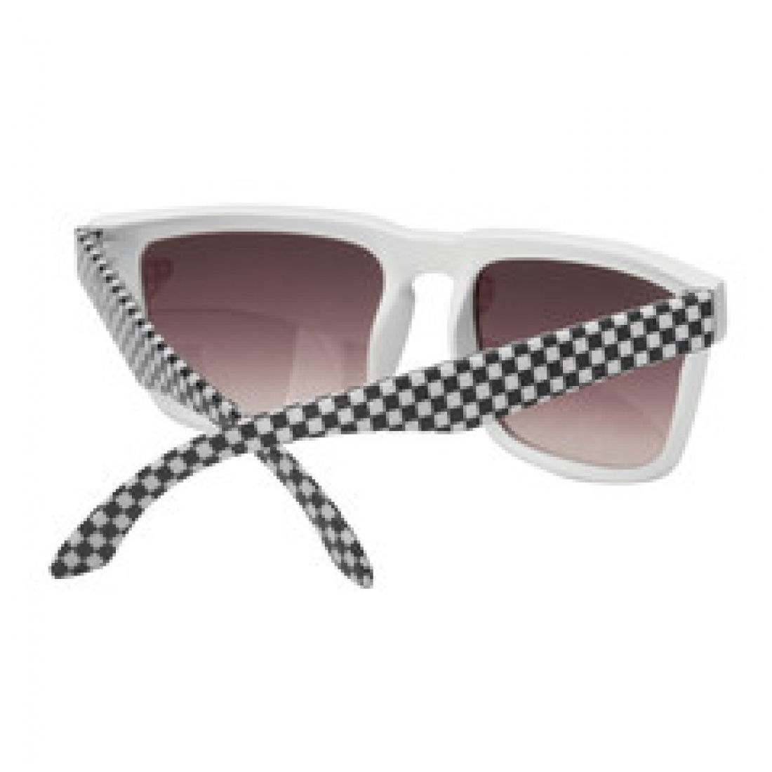 IND-Pattern Square Sunglasses Wht/Blk Checker OS Unisex 