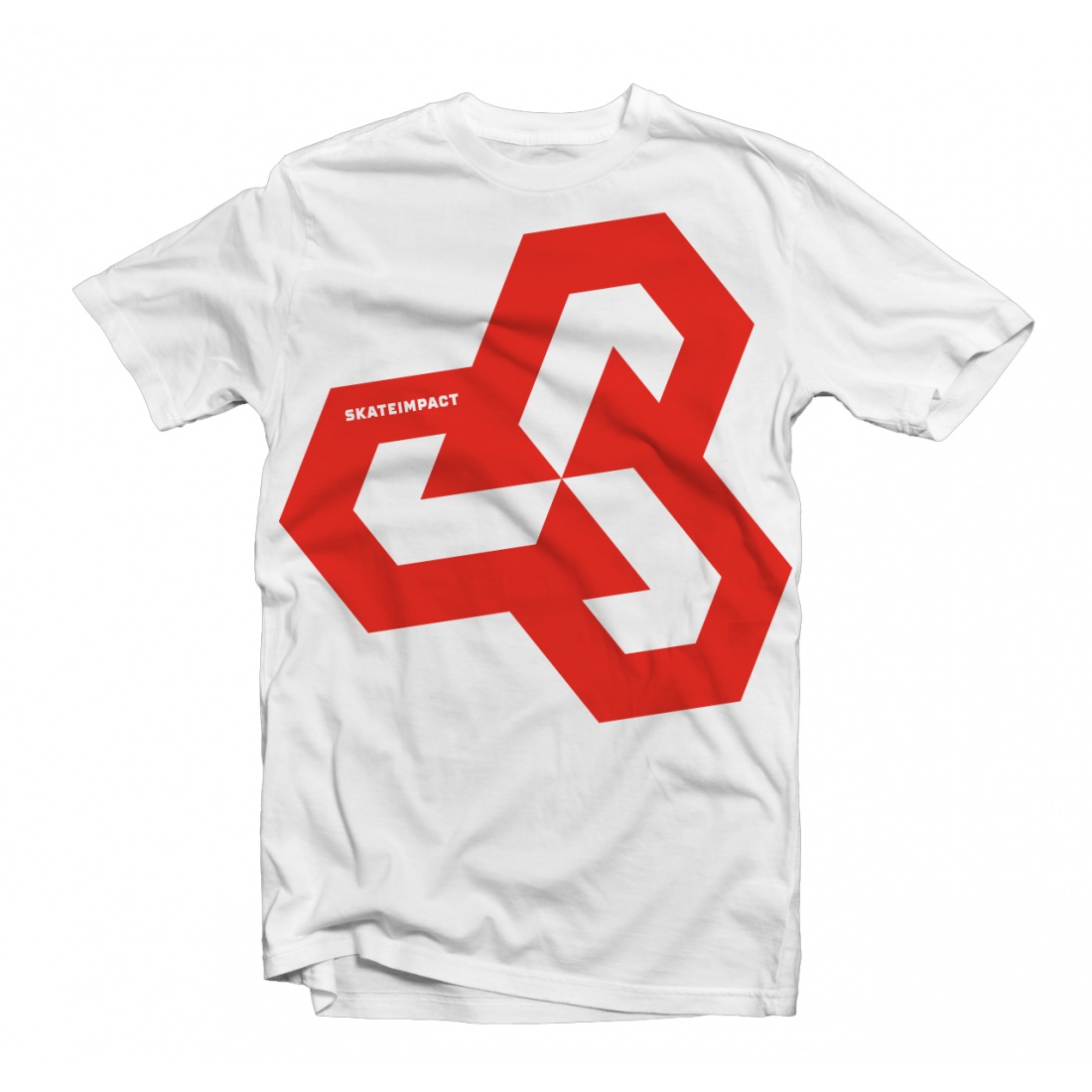 Skateimpact Giant Icon Red on White Tshirt