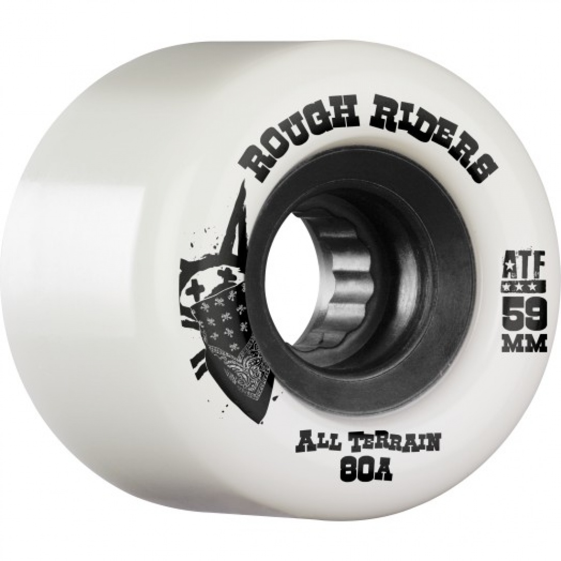 Bones Rough Riders 59mm White All Terrain Formula Wheels