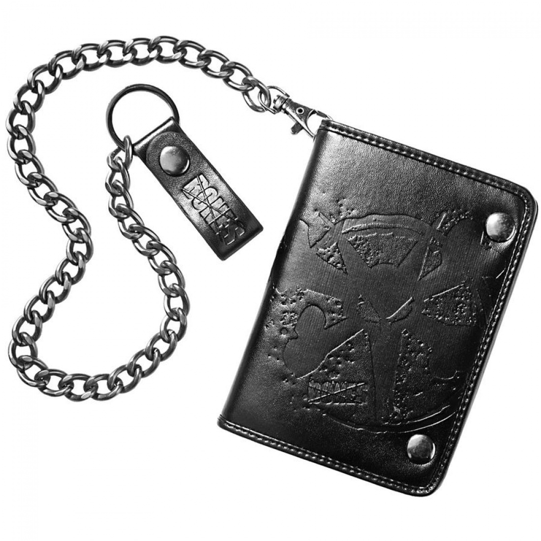 Bones Rat Embossed Wallet - Black