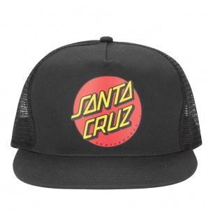 SantaCruz - Classic Dot Mesh Trucker High Profile Hat Black OS Mens  