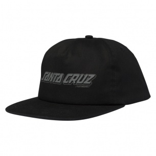 SantaCruz - Creep Strip Snapback Mid Profile Hat Black OS Mens  