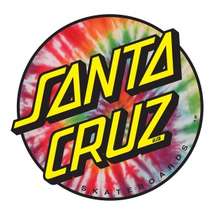 SantaCruz - Tie Dye Dot Clear Mylar Sticker Multi 3 in x 3 in PK/25 Unisex  Mylar