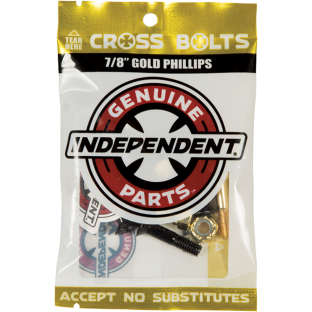 INDE CROSS BOLTS 7/8" PHILLIPS BLK/GOLD 1set