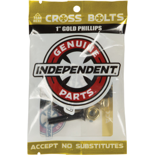 INDE CROSS BOLTS 1" PHILLIPS BLK/GOLD 1set