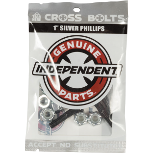 INDE CROSS BOLTS 1" PHILLIPS BLK/SIL 1set