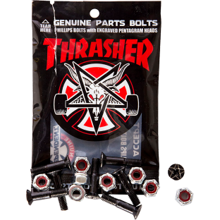 INDE/THRASHER BOLTS 7/8" PHILLIPS BLK/SIL 1set