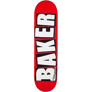 BAKER BRAND LOGO DECK-8.0 RED/WHITE