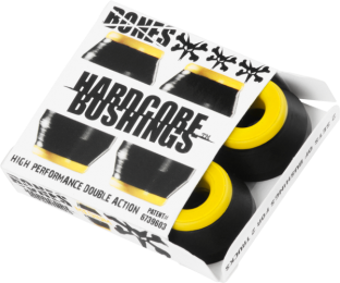 BONES HARDCORE 4PC MED BLACK/YELLOW BUSHINGS