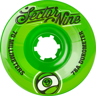 SEC9 TS NINEBALLS 70mm 78a GREEN center set (Set of 4)