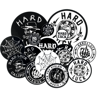 HARD LUCK HOLIDAY 12/PACK ASSORTED DECALS