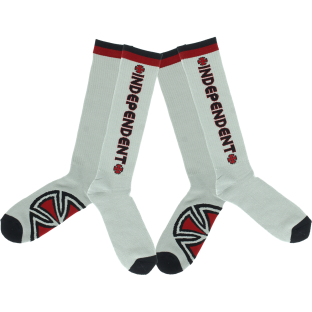 INDE BAR/CROSS TALL SOCKS HTHR.GREY 2 pair bundle