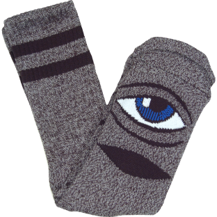 TM SECT EYE HEATHER CREW SOCKS-GREY 1pr