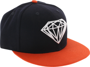 DIAMOND BRILLIANT HAT 7-5/8 NAVY/ORG sale