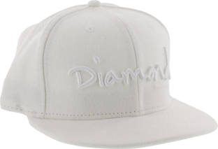 DIAMOND OG SCRIPT HAT 7-1/4" WHT/WHT