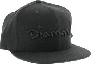DIAMOND OG SCRIPT HAT 7-3/8" BLK/BLK sale