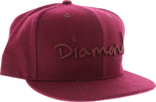DIAMOND OG SCRIPT HAT 7-3/8" BURGUNDY  sale