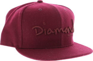 DIAMOND OG SCRIPT HAT 7-1/2" BURGUNDY