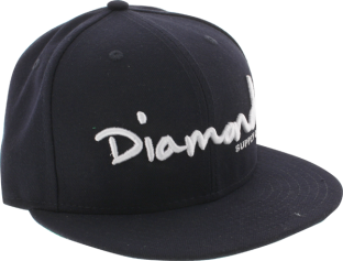 DIAMOND OG SCRIPT HAT 7-3/8" NAVY/WHT
