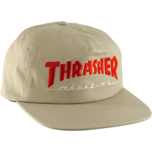 THRASHER TWO TONE MAG LOGO HAT ADJ-TAN/RED