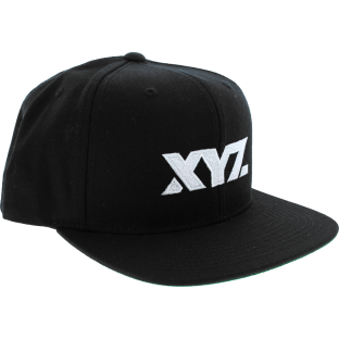 XYZ LOGO HAT ADJ-BLACK/WHT