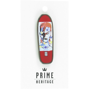 PRIME GONZ BOWIE BOARD LAPEL PIN 2"-RED