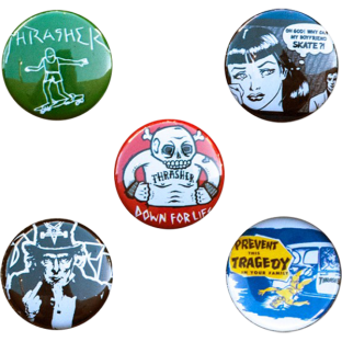 THRASHER USUAL SUSPECTS PINS PACK