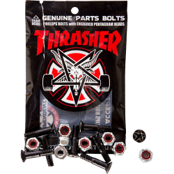 INDE/THRASHER BOLTS 7/8" PHILLIPS BLK/SIL 1set