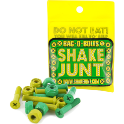 SJ BAG-O-BOLTS ALL GRN & YEL 1" PHILLIPS 1set