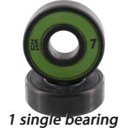 ZEUS ABEC-7 SINGLE (1pc) BEARING BLK/GRN