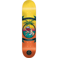 BLIND ROGERS BADGE DECK-8.25 PINK/TEAL r7