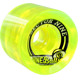 SEC9 TOP SHELF NINEBALL 72mm 75a LIME/BLK (Set of 4)