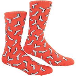 SKATE MENTAL SOCK CREW SOCKS RUST RED single pair