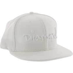 DIAMOND OG SCRIPT HAT 7-7/8" WHT/WHT