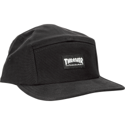 THRASHER MAG LOGO 5PANEL HAT ADJ-BLK/BLK