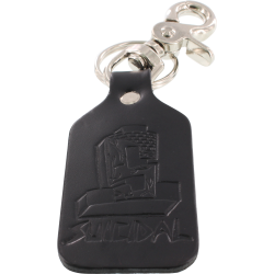SUICIDAL LEATHER CLIP ON KEYCHAIN