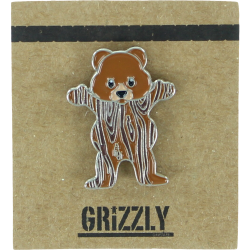 GRIZZLY WOODGRAIN BEAR PIN