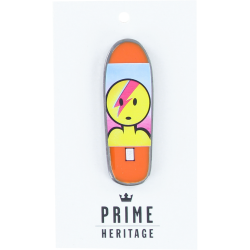 PRIME MOUNTAIN BOWIE BOARD LAPEL PIN 2" ORANGE