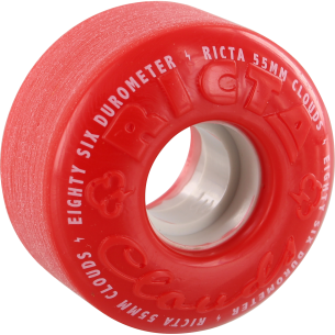 RICTA CLOUDS RED/WHT 55mm 86a (Set of 4)