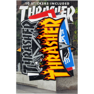 THRASHER 10/PACK ASSORTED DECALS