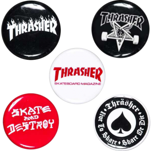 THRASHER 5 BUTTON/PIN PACK